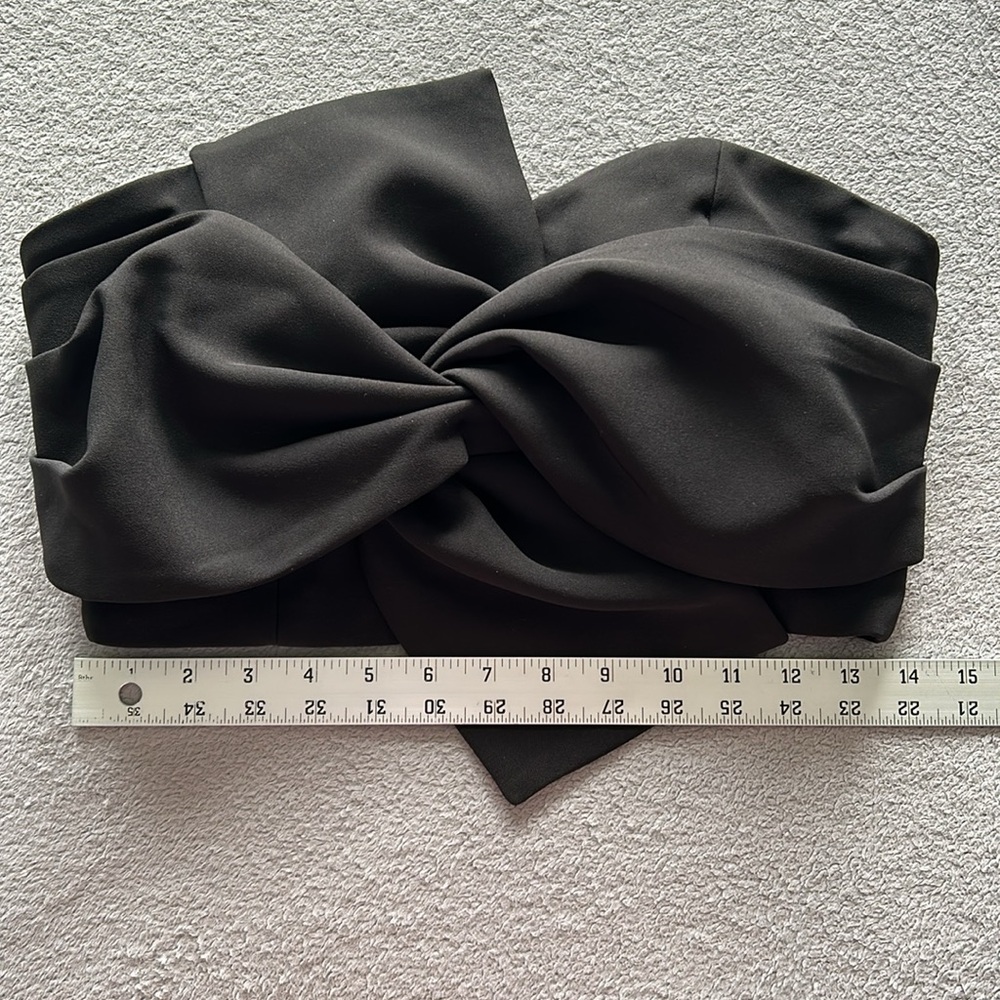 Chicwish | Womens Black Strapless Twisted Sweet Knot Bustier Top - Size S - Picture 10 of 12